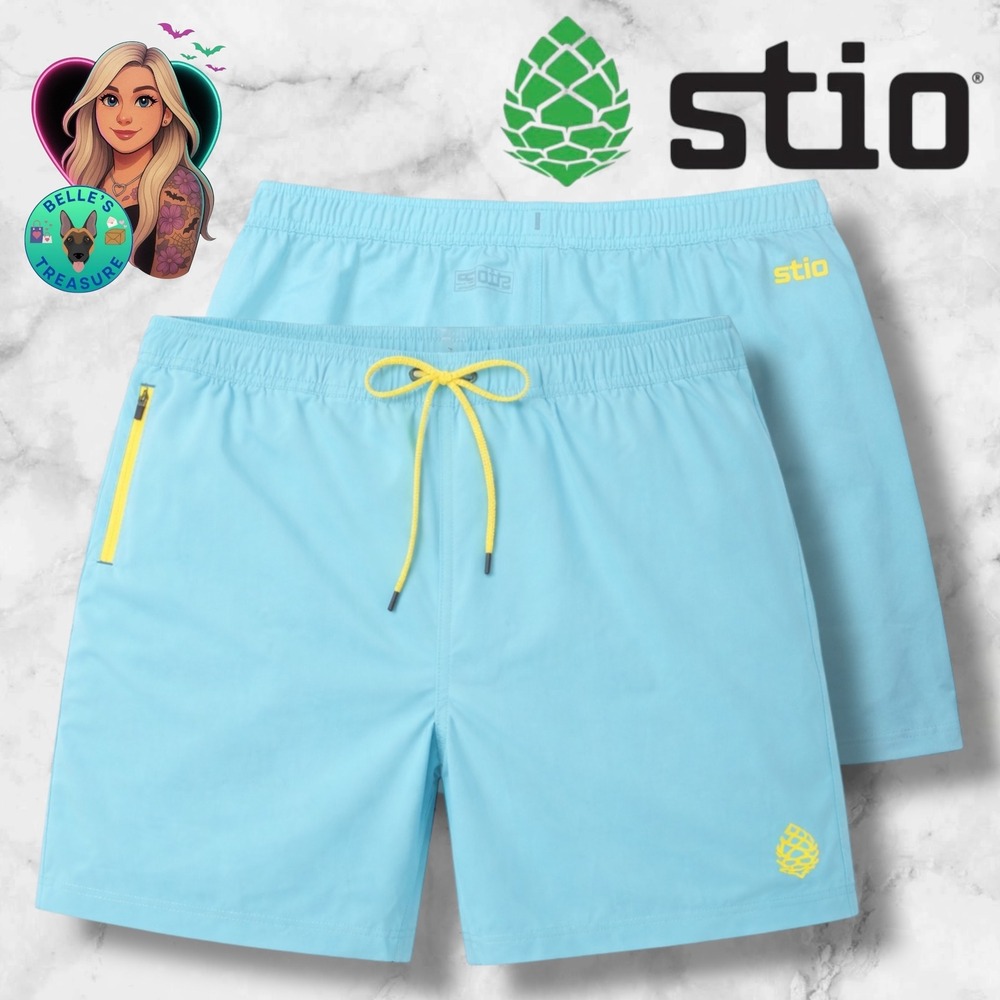 Stio Board Shorts Men's Large CFS Drifter Unlined Short‎ 7" Swim Trunks UPF 50+